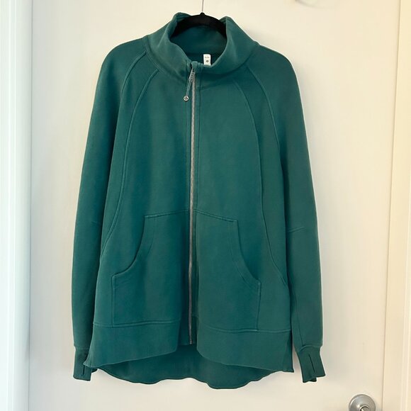 Lululemon Scuba Oversized Funnel-Neck Full Zip in Storm Teal Size XL/XXL - Picture 4 of 10